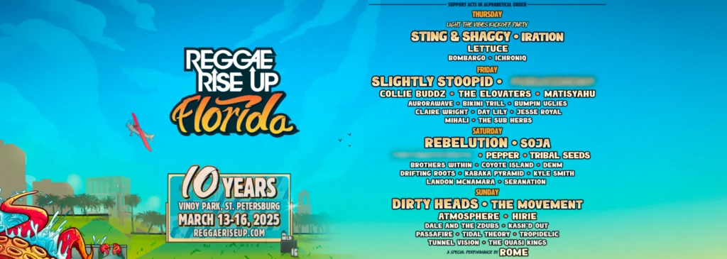 Reggae Rise Up Florida - 4 Day Pass at Vinoy Park